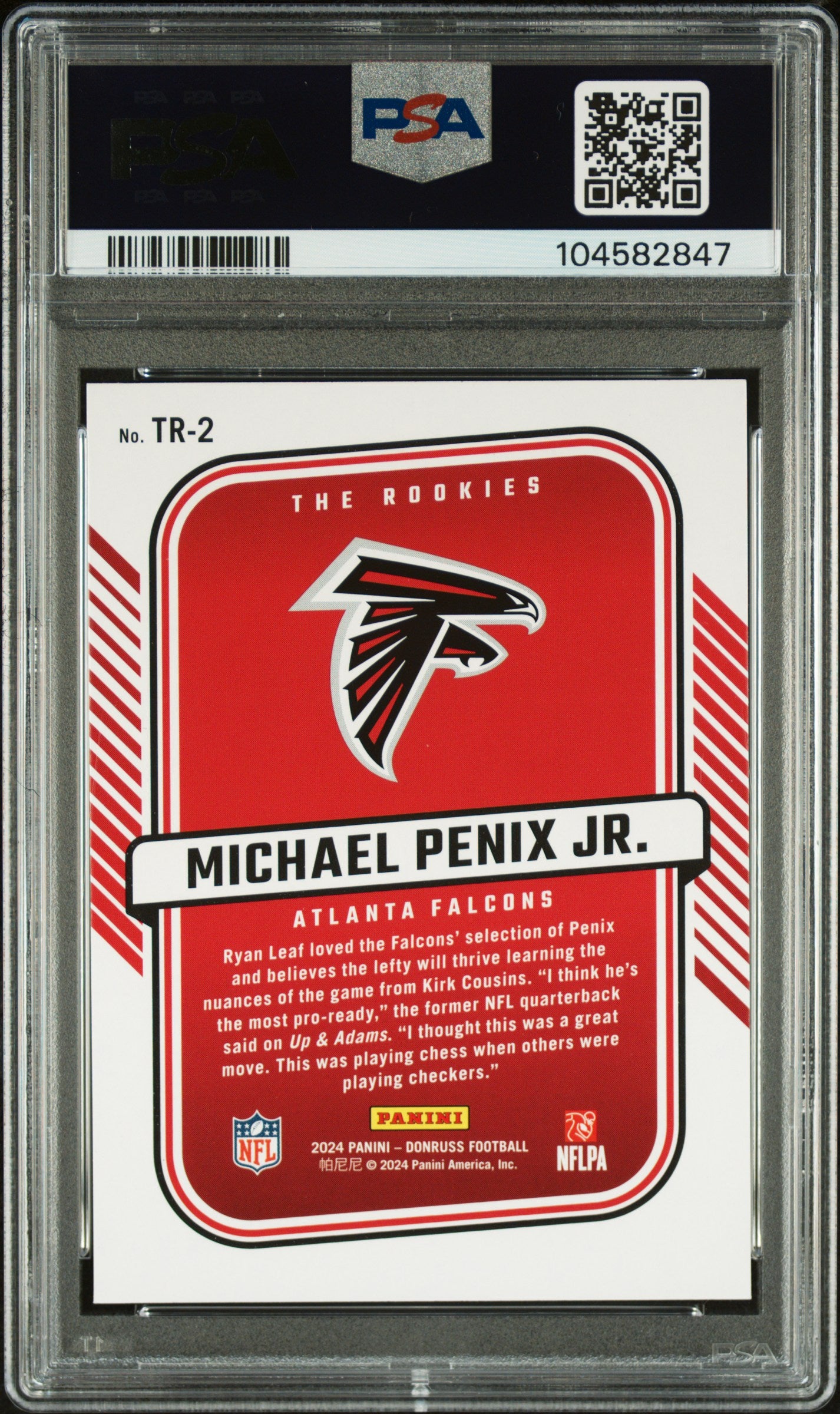 2024 Panini Donruss The Rookies Michael Penix JR. #TR2 PSA 10