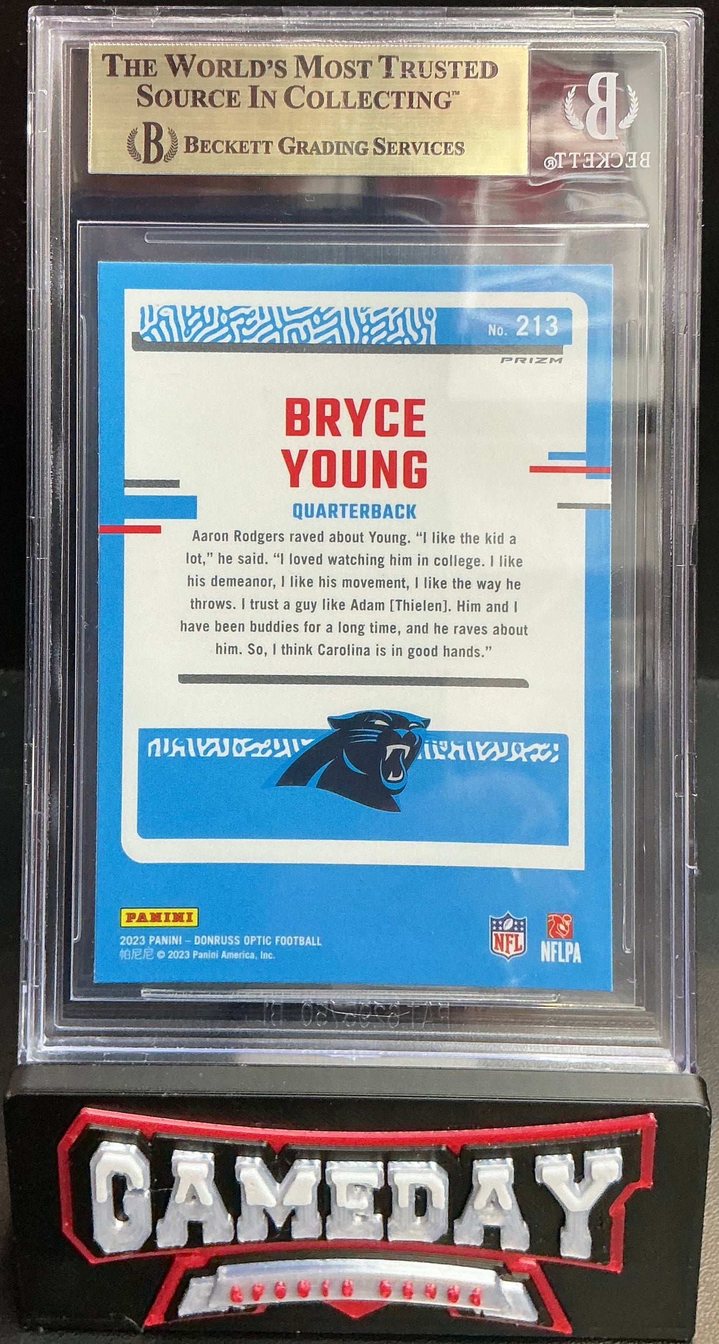 2023 Donruss Optic Stars Bryce Young RR #213 BGS 9.5