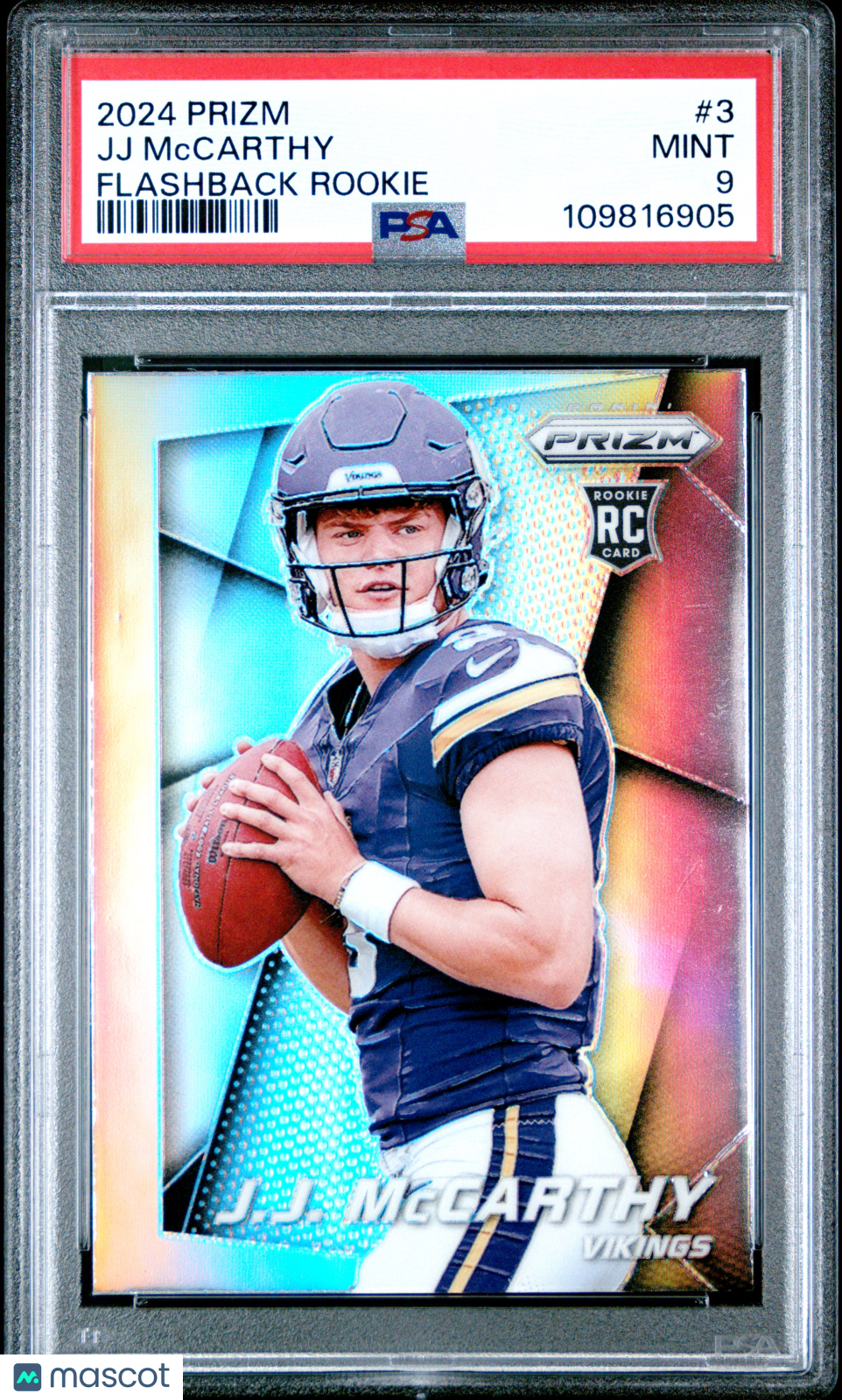 2024 Panini Prizm Prizm Flashback Rookie JJ Mccarthy #3 PSA 9