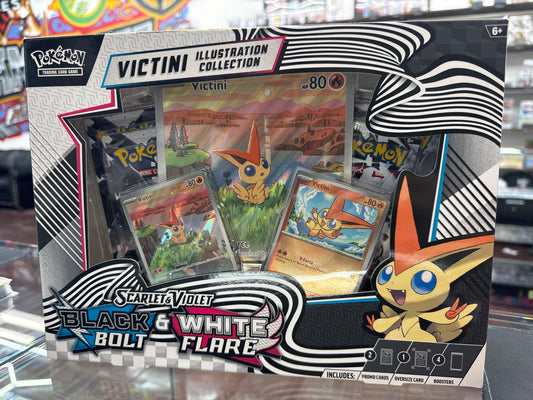 Pokemon Scarlett & Violet Black Bolt & White Flare Victini Illustration Collection
