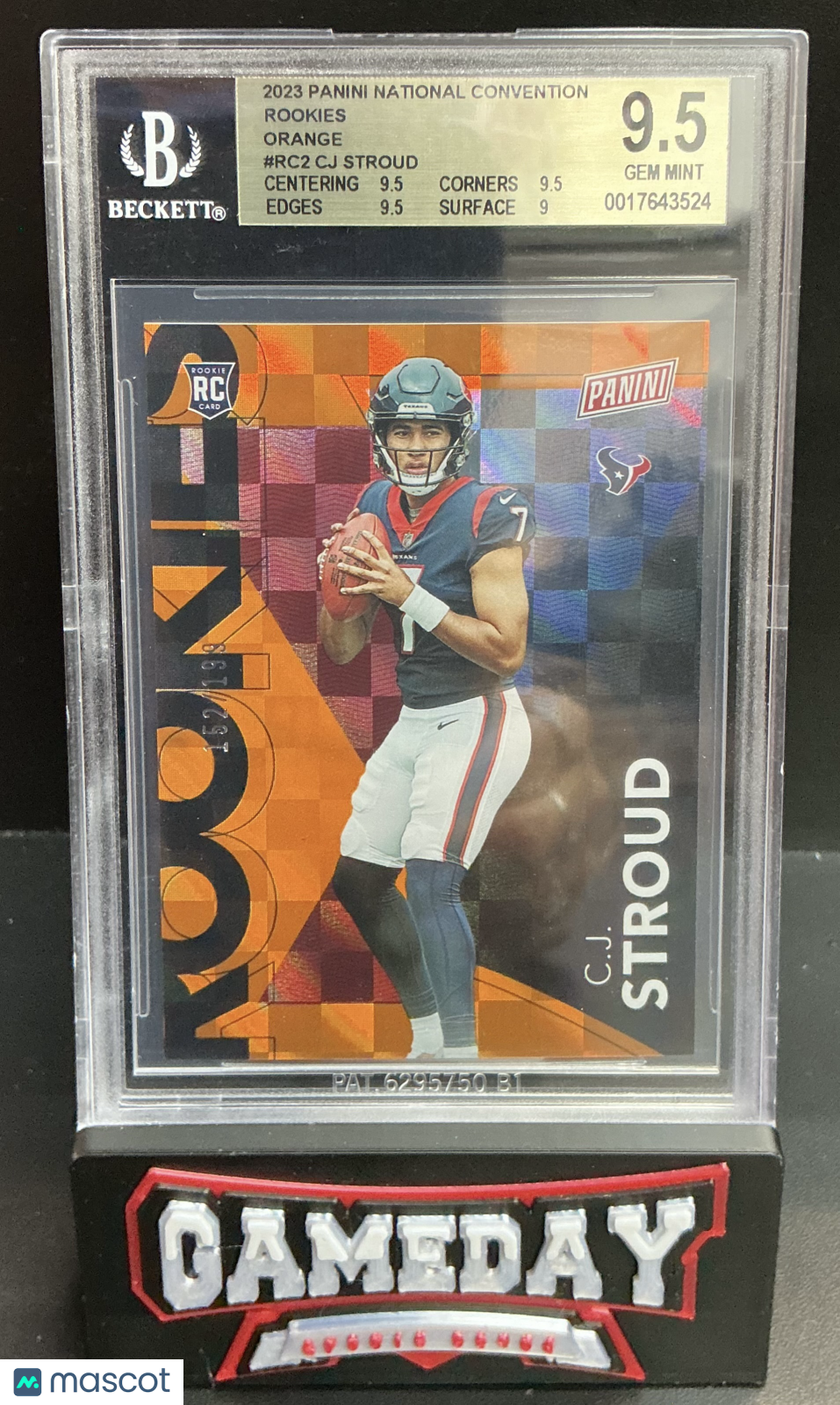 2023 Panini National Convention Rookies Orange CJ Stroud #RC2 BGS 9.5