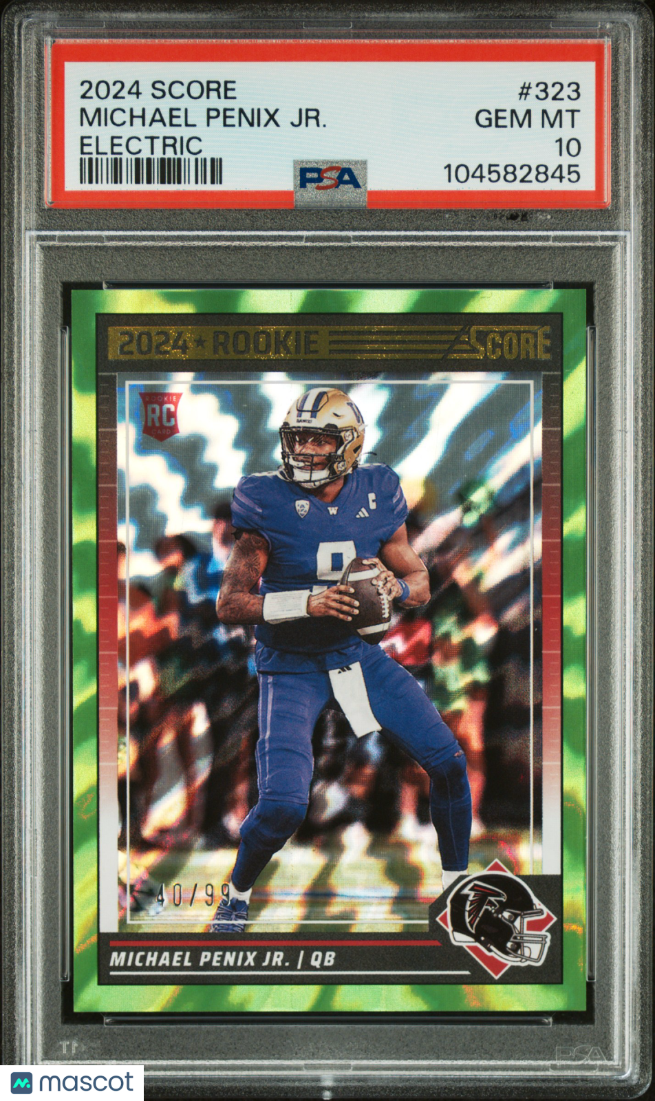 2024 Panini Score Michael Penix JR. #323 Electric 40/99 PSA 10