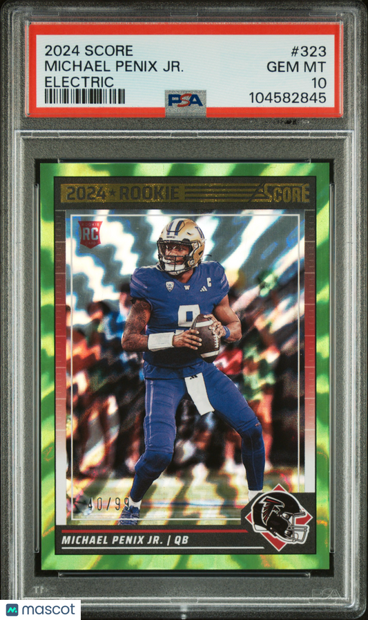 2024 Panini Score Michael Penix JR. #323 Electric 40/99 PSA 10