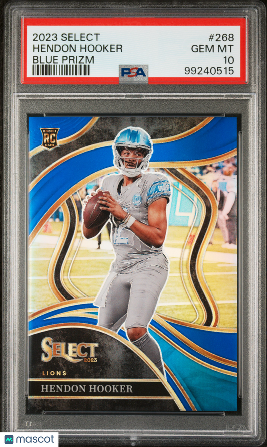 2023 Panini Select Hendon Hooker #268 Blue Prizm PSA 10