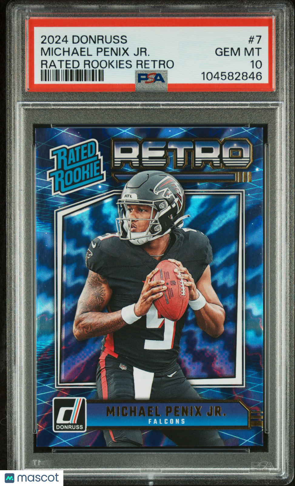 2024 Panini Donruss Rated Rookies Retro Michael Penix JR. #7 PSA 10