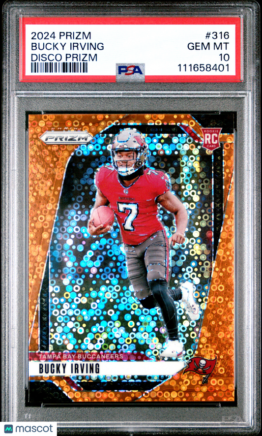 2024 Panini Prizm Bucky Irving #316 Disco PSA 10