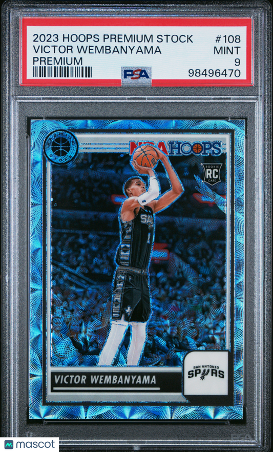 2023 Panini Hoops Premium Stock Victor Wembanyama #108 PSA 9